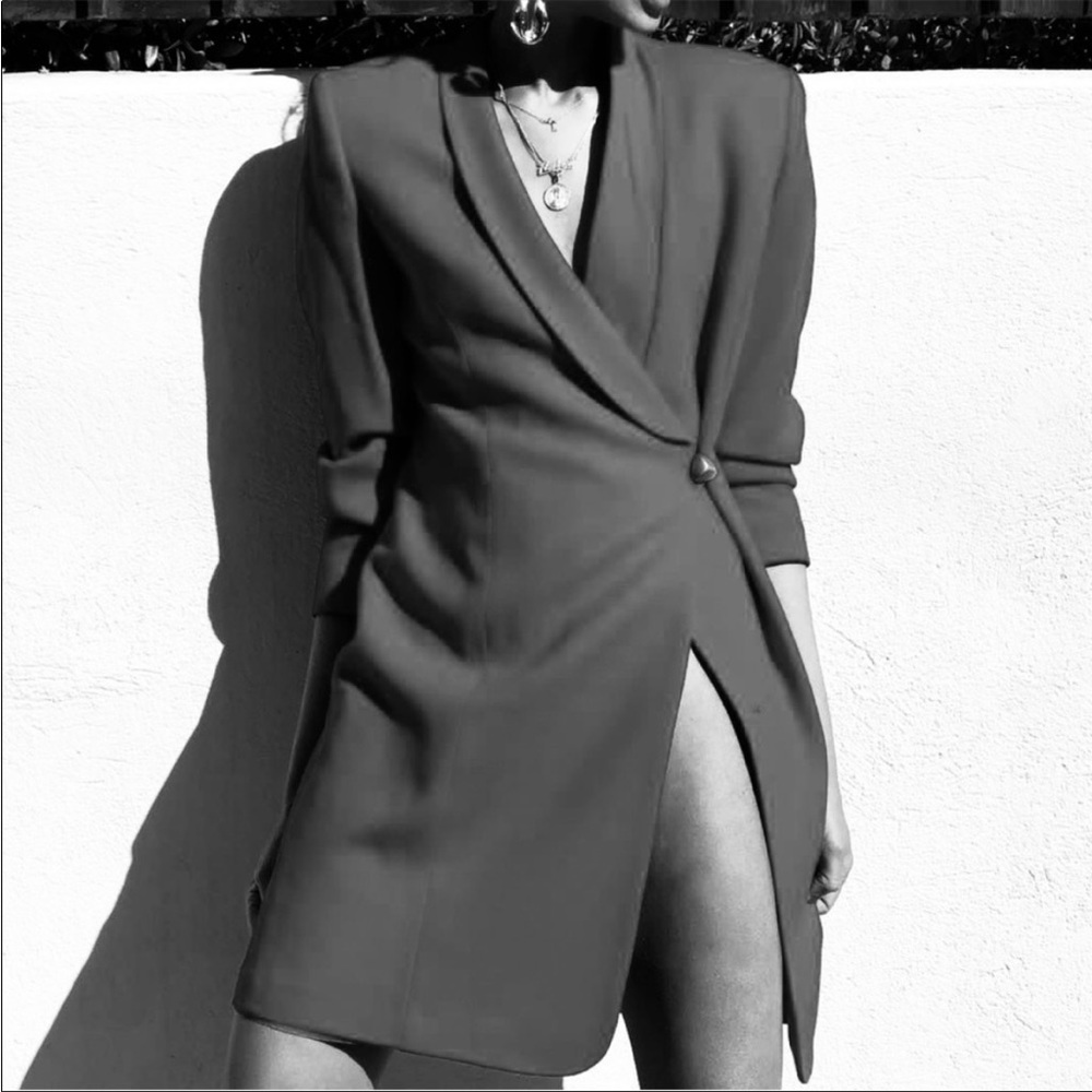 Vintage crepe blazer dress - Picture 3 of 3